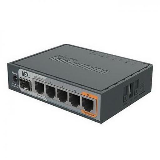 Роутер MikroTik hEX S (RB760IGS) 10/100/1000BASE-TX/SFP черный фото 1