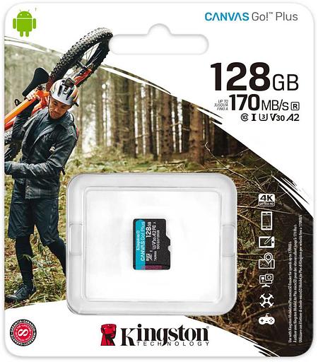 Флеш карта microSDXC 128Gb Class10 Kingston SDCG3/128GBSP Canvas Go! Plus w/o adapter фото 3