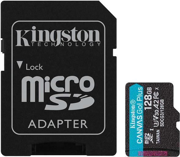 Флеш карта microSDXC 128Gb Class10 Kingston SDCG3/128GB Canvas Go! Plus + adapter фото 1