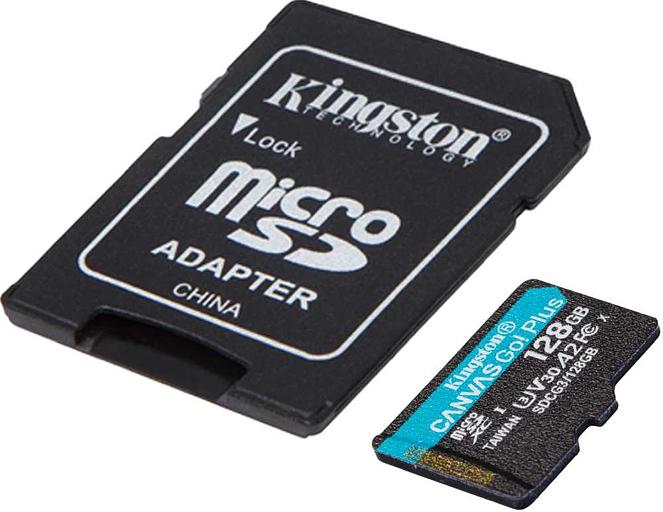 Флеш карта microSDXC 128Gb Class10 Kingston SDCG3/128GB Canvas Go! Plus + adapter фото 2
