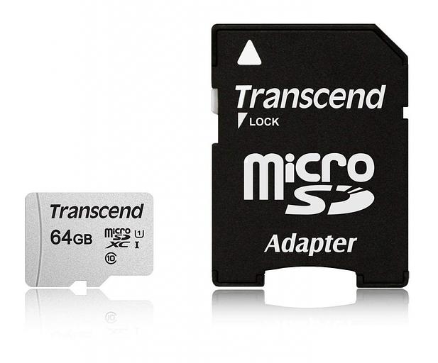 Карта памяти Transcend microSDXC 300S (TS64GUSD300S-A) фото 1