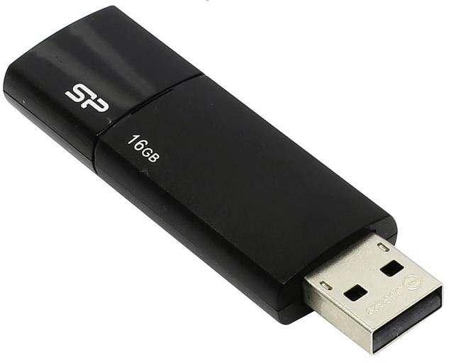 Флеш Диск Silicon Power 16Gb Ultima U05 SP016GBUF2U05V1K USB2.0 черный фото 1