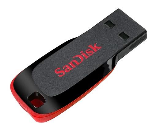 Флеш Диск Sandisk 64Gb Cruzer Blade SDCZ50-064G-B35 USB2.0 черный/красный фото 1