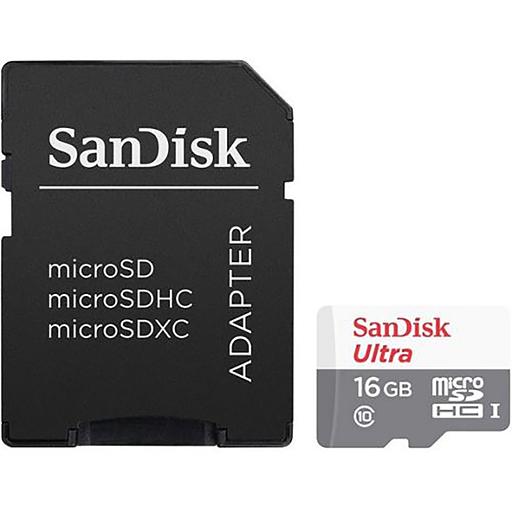 Флеш карта microSDHC 16Gb Class10 Sandisk SDSQUNS-016G-GN3MN Ultra 80 w/o adapter фото 2