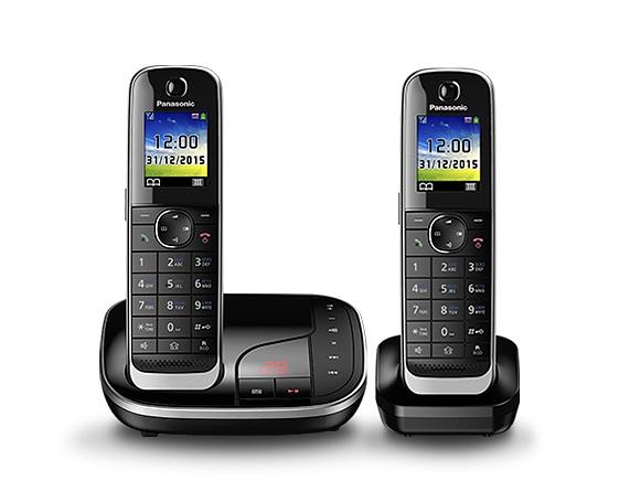Р/Телефон Dect Panasonic KX-TGJ322RUB черный (труб. в компл.:2шт) автооветчик АОН фото 1