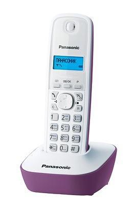 Р/Телефон Dect Panasonic KX-TG1611RUF фиолетовый/белый АОН фото 1
