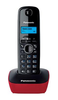 Р/Телефон Dect Panasonic KX-TG1611RUR красный/черный АОН фото 2