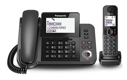 Р/Телефон Dect Panasonic KX-TGF320RUM черный металлик автооветчик АОН фото 1