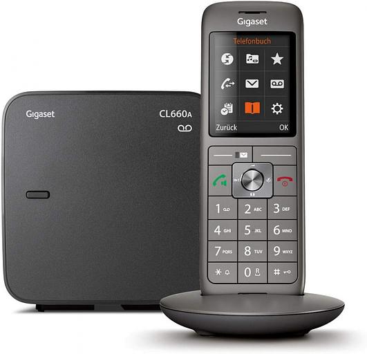 Р/Телефон Dect Gigaset CL660A SYS RUS черный автооветчик АОН фото 1