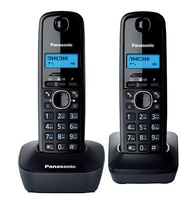 Р/Телефон Dect Panasonic KX-TG1612RUH темно-серый (труб. в компл.:2шт) АОН фото 2