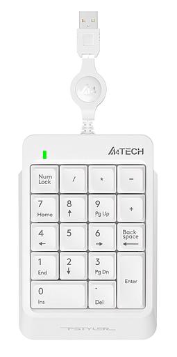 Числовой блок A4Tech Fstyler FK13 белый USB slim для ноутбука фото 1