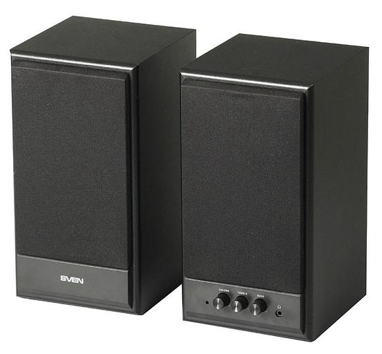 Колонки деревянные АС SPS-702 (40 Вт), Черный SVEN SPS-702 (SV-0120702BL) фото 1