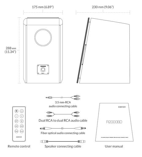 Колонки Edifier R2000DB 2.0 темное дерево 120Вт BT фото 3