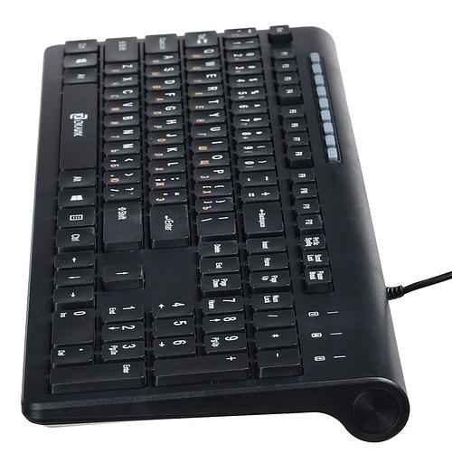 Клавиатура Оклик 480M черный/черный USB slim Multimedia фото 4