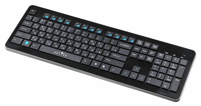 Клавиатура Оклик 870S черный USB беспроводная slim Multimedia фото 2