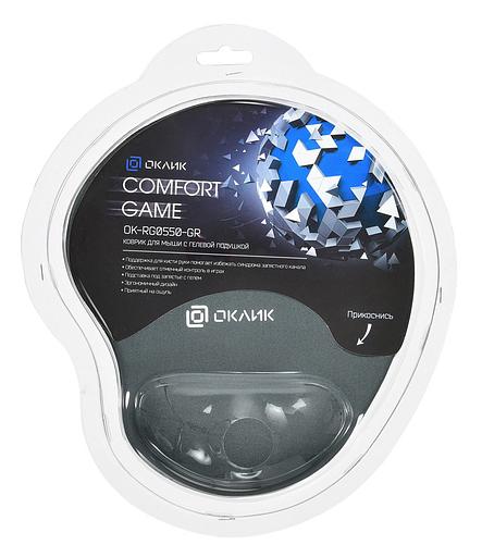 Коврик для мыши Оклик OK-RG0550-GR серый 220x195x20мм фото 3