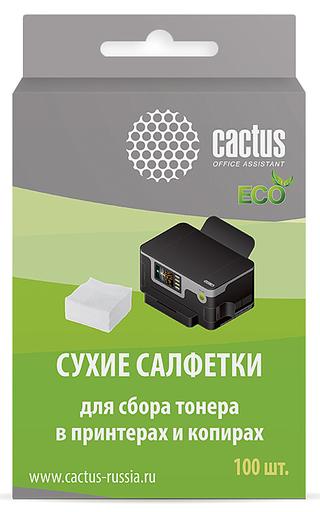 Салфетки Cactus CS-P2003E для сбора тонера 100шт сухих фото 1