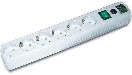 Сетевой фильтр Most RG 10м (6 розеток) черный (коробка) фото 1