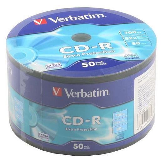 Диск CD-R Verbatim 700Mb 52x bulk (50шт) (43787) фото 1