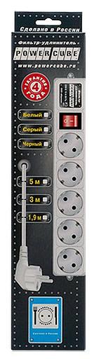 Сетевой фильтр Powercube SPG-B-6-WHITE 1.9м (5 розеток) белый (коробка) фото 4