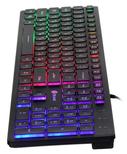 Клавиатура Оклик 550ML черный USB slim Multimedia LED фото 4