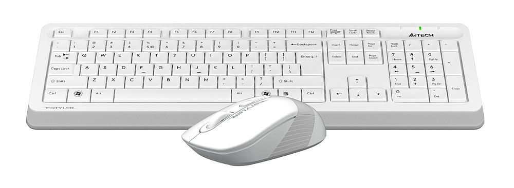 Клавиатура + мышь A4Tech Fstyler FG1010 клав:белый/серый мышь:белый/серый USB беспроводная Multimedia фото 10