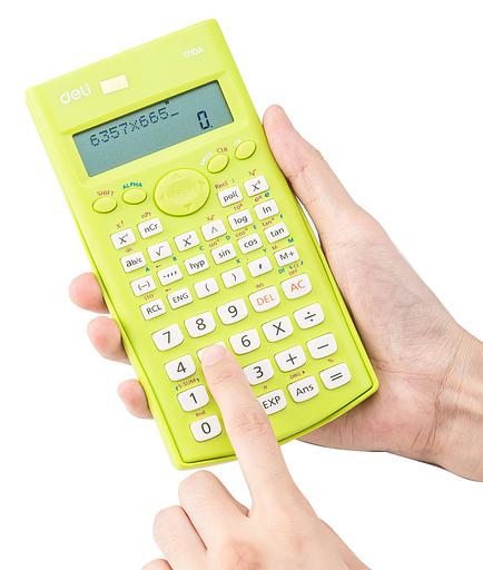 Калькулятор научный Deli E1710A/GRN зеленый 10+2-разр. фото 5