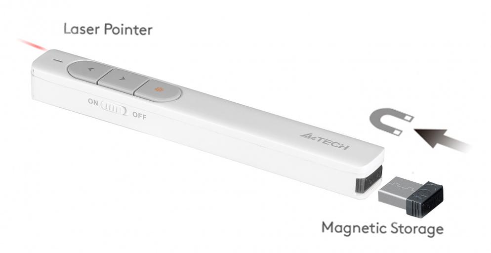 Презентер A4Tech Fstyler LP15 Radio USB (15м) белый фото 4