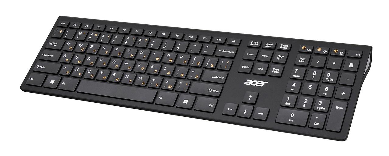 Клавиатура Acer OKR020 черный USB беспроводная slim Multimedia фото 4