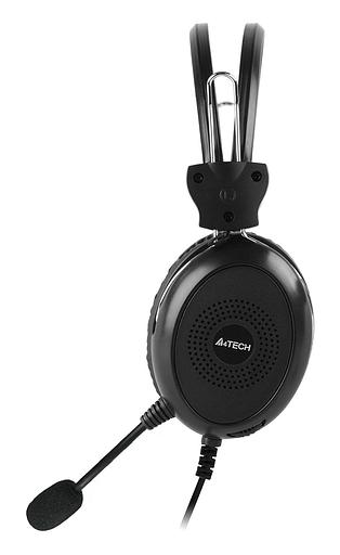 Наушники с микрофоном A4Tech HU-30 черный 2м накладные USB оголовье фото 3