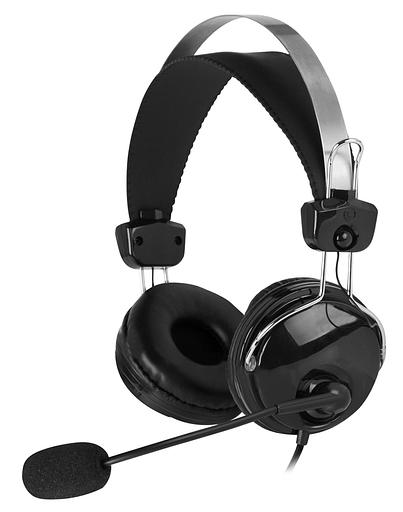 Наушники с микрофоном A4Tech HU-7P черный 2м накладные USB оголовье фото 1