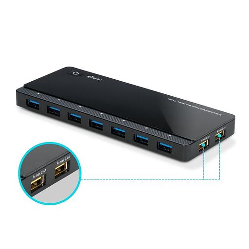 Разветвитель USB 3.0 TP-Link UH720 7порт. черный фото 2