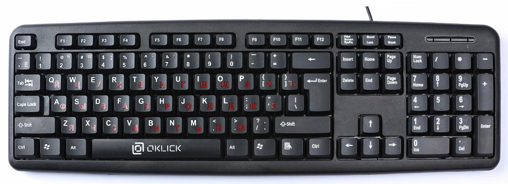 Клавиатура Оклик 90M черный USB фото 1