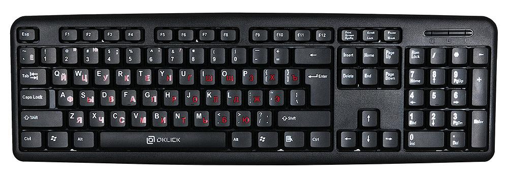 Клавиатура Оклик 90M черный USB фото 2
