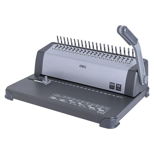 Переплетчик Deli Easy E3872 A4/перф.12л.сшив/макс.425л./пластик.пруж. (10-16мм) фото 1