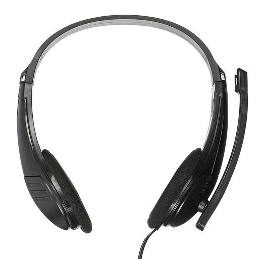 Наушники с микрофоном Оклик HS-M150 черный 2.2м накладные оголовье (NO-003N) фото 3