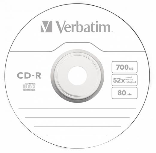 Диск CD-R Verbatim 700Mb 52x bulk (10шт) (43725) фото 1
