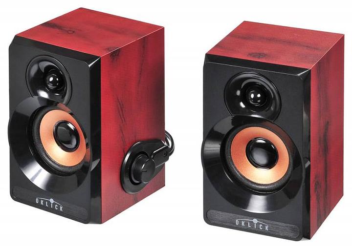 Колонки Оклик OK-161 2.0 темное дерево 6Вт фото 1