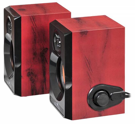 Колонки Оклик OK-161 2.0 темное дерево 6Вт фото 3