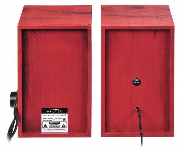 Колонки Оклик OK-161 2.0 темное дерево 6Вт фото 7