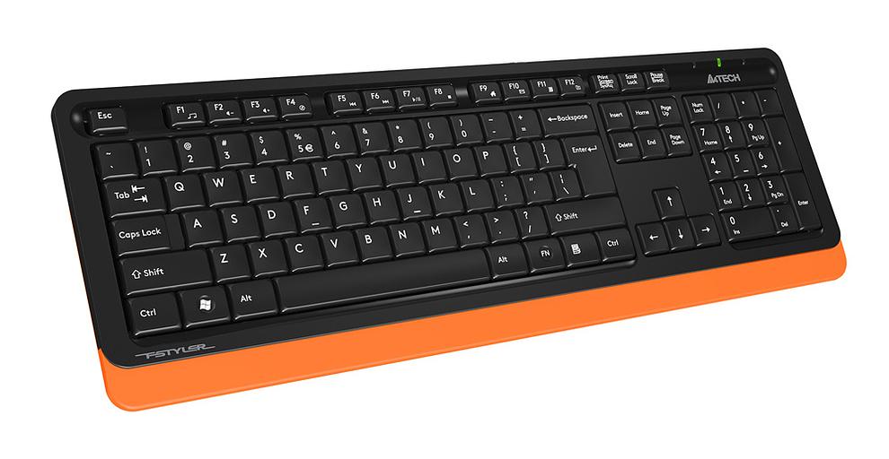 Клавиатура + мышь A4Tech Fstyler FG1010 клав:черный/оранжевый мышь:черный/оранжевый USB беспроводная Multimedia фото 4