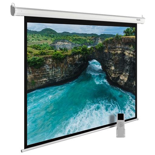 Экран Cactus 150x200см MotoExpert CS-PSME-200x150-WT 4:3 настенно-потолочный рулонный белый (моторизованный привод) фото 1
