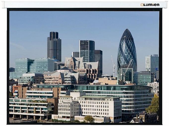 Экран Lumien 305x305см Master Control LMC-100106 1:1 настенно-потолочный рулонный (моторизованный привод) фото 1