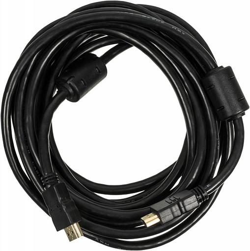 Кабель соединительный аудио-видео Ningbo HDMI-5M-MG HDMI (m)/HDMI (m) 5м. феррит.кольца Позолоченные контакты черный (HDMI-5M-MG(VER1.4)BL) фото 1