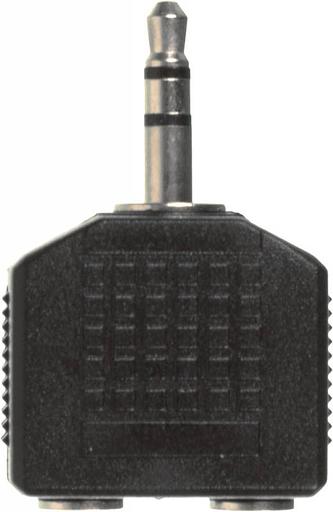 Адаптер аудио Ningbo JAAA095-B 2xJack 3.5 (f)/Jack 3.5 (m) черный фото 3
