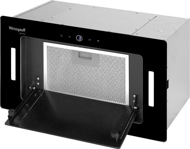 Вытяжка встраиваемая Weissgauff Aura 850 черный управление: кнопочное (1 мотор) фото 3