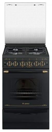 Плита Газовая Gefest ПГ 5100-02 0183 черный/бронзовый (стеклянная крышка) реш.чугун фото 1