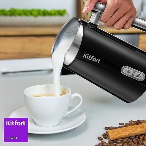 Капучинатор для вспенивателей молока Kitfort КТ-751-1 черный 300мл фото 8