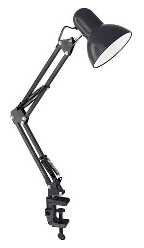 Светильник Ultraflash UF-312P С02 (12895) настольный на струбцине E27 черный 60Вт фото 1