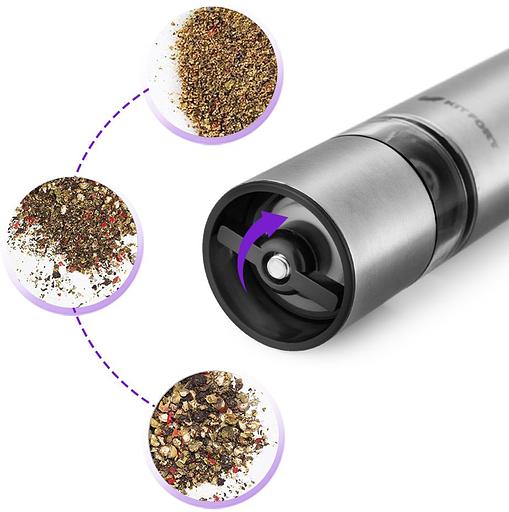 Перечница электрическая Kitfort KT-2028 серебристый фото 3